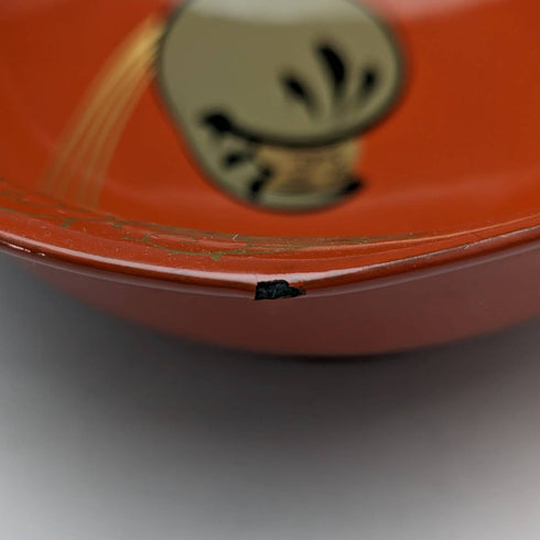 Japanese Antique Early Showa Period Daruma Pattern Nakatsuke Small Bowl Set of 5