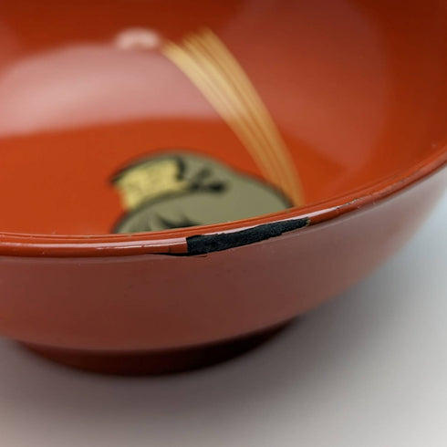 Japanese Antique Early Showa Period Daruma Pattern Nakatsuke Small Bowl Set of 5