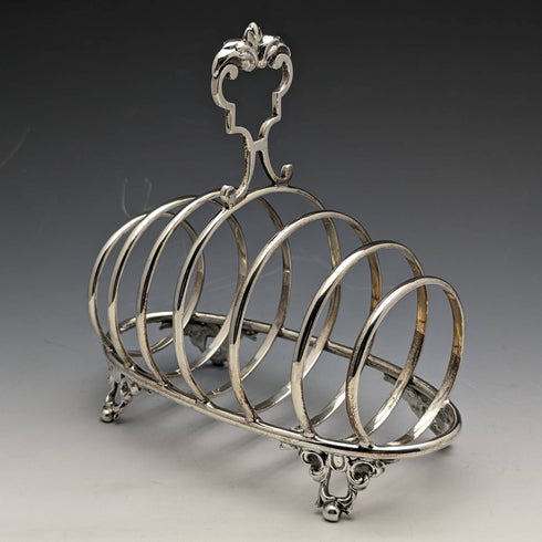 British antique silver plate toast rack 205g