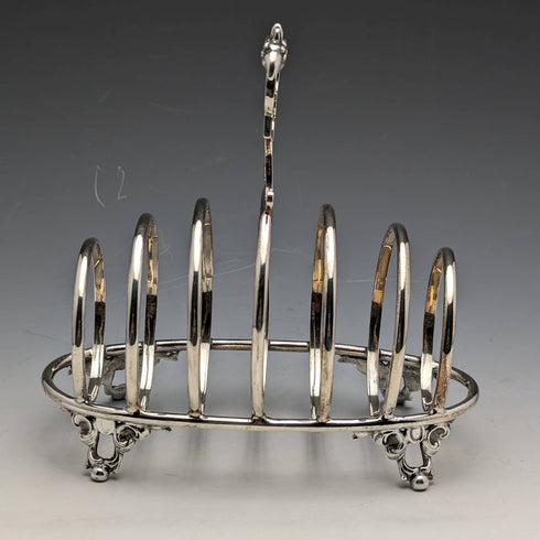 British antique silver plate toast rack 205g