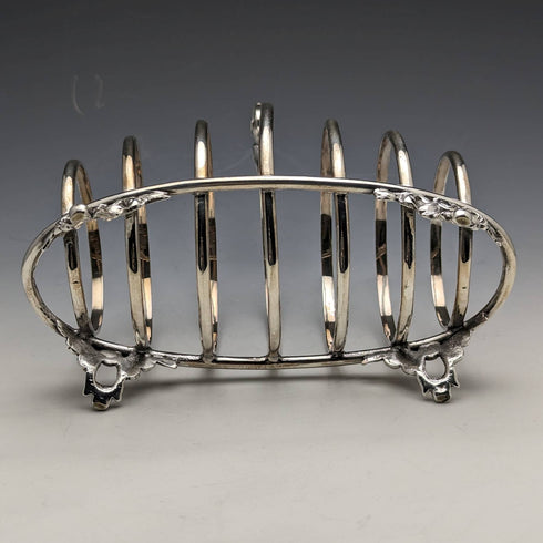 British antique silver plate toast rack 205g