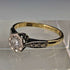 Anillo vintage británico de oro de 18 quilates con diamante de 0,25 ct, H L Brown