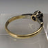 Anillo vintage británico de oro de 18 quilates con diamante de 0,25 ct, H L Brown
