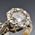 Anillo vintage británico de oro de 18 quilates con diamante de 0,25 ct, H L Brown