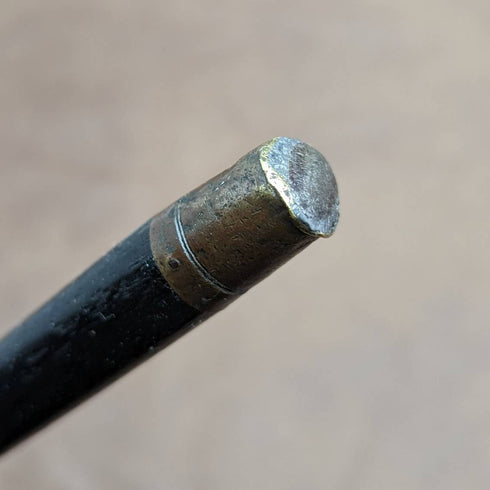 1919 British Antique Gentleman's Walking Stick with Curved Horn Handle 91cm