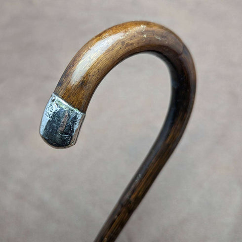 1912 年英國古董紳士輕便手杖,帶弧形手柄 91 厘米