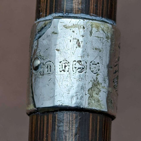 1912 年英國古董紳士輕便手杖,帶弧形手柄 91 厘米