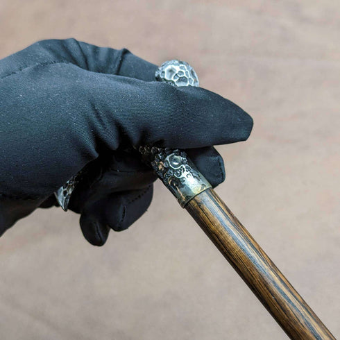 1902 年英國古董女士 Cane Cane 純銀德比手柄 82 厘米