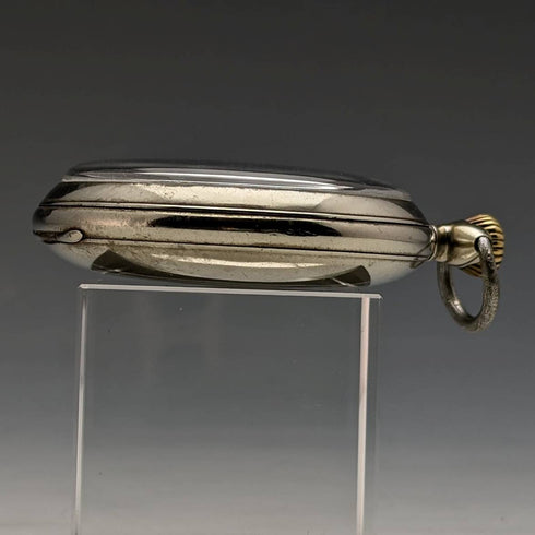 Around 1910 Antique Omega pocket watch with silver plated case works well