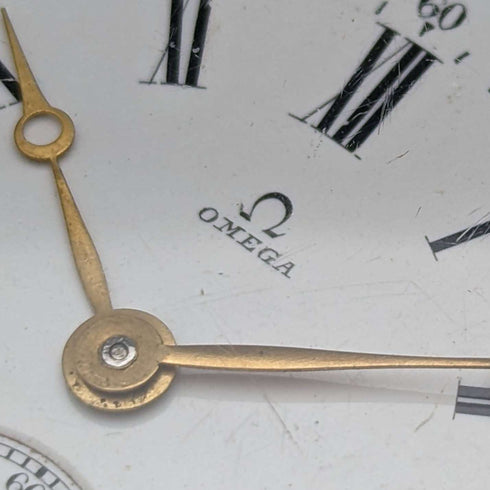 1910年頃 アンティーク オメガ 懐中時計 シルバープレートケース 動作良好