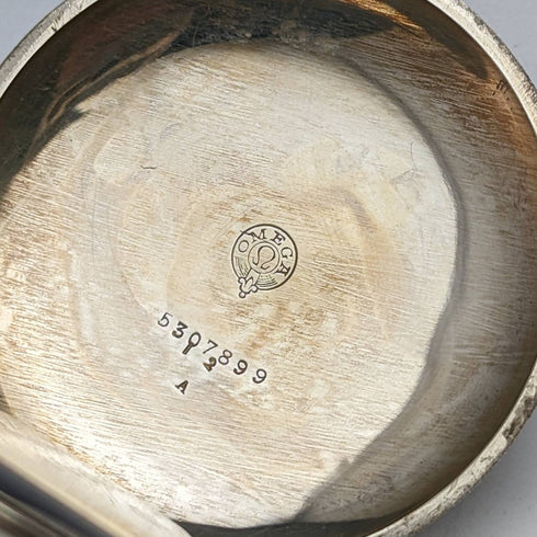Around 1910 Antique Omega pocket watch with silver plated case works well