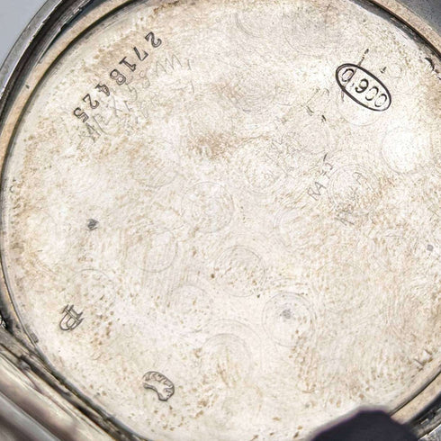 1925年頃 ヴィンテージ ロンジン 懐中時計 馬彫刻 銀側ハンターケース 動作良好