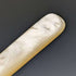 Late 19th Century British Antique White Pearl Shell Handle Sterling Silver Blade Fish Cutlery 6 Pair Set in Wooden Box