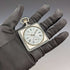 Around 1910 Antique Omega pocket watch with swan engraving square silver side case works well
