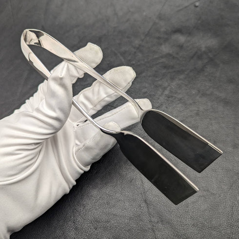 British antique silver plate tongs HARRISON FISHER