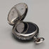 Antique Swiss made unsigned silver side niello inlaid case ladies' pocket watch works well