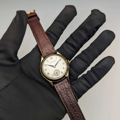 1954 英國復古 Garrard K9 純金錶殼男錶做工精良