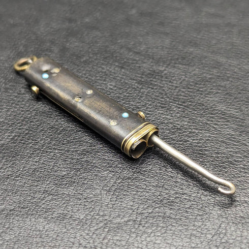 アンティーク 格納式 マルチツール ペンシル & フック