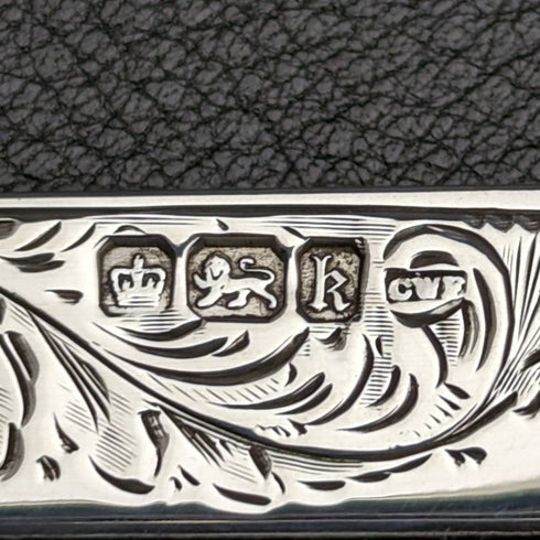 1902 British Antique White Pearl Shell Handle Pure Silver Engraving Blade Folding Pen Knife