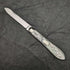 Cuchillo de frutas plegable, antiguo británico, con mango de nácar y hoja de acero inoxidable