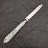 Cuchillo de frutas plegable, antiguo británico, con mango de nácar y hoja de acero inoxidable