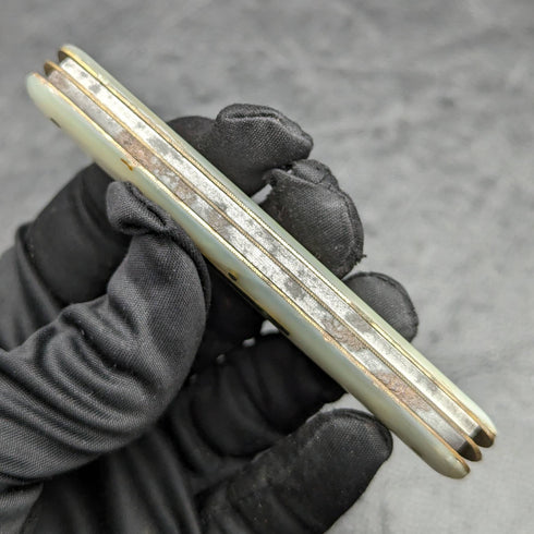 英国アンティーク 白蝶貝ハンドル スチールブレードx4 マルチツール