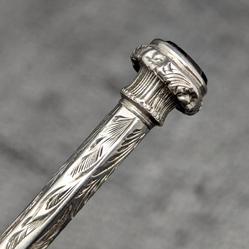 1896年 英国アンティーク 純銀製 シャープペンシル 伸縮式76-96mm マジックペンシル