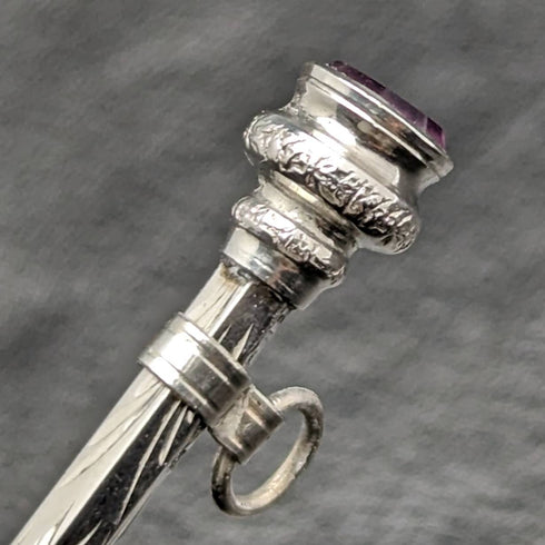 1908年 英国アンティーク 純銀製シャープペンシル 超小型 伸縮式40-55mm マジックペンシル