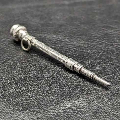 1908年 英国アンティーク 純銀製シャープペンシル 超小型 伸縮式40-55mm マジックペンシル