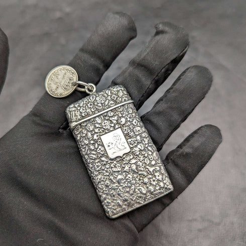 1880年頃 フレンチアンティーク 銀無垢 ヴェスタケース (マッチケース)