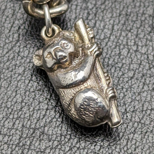 British vintage sterling silver charm bracelet 28g