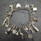 英国ヴィンテージ 純銀製 チャームブレスレット 71g