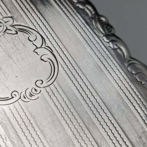 1853年 英国アンティーク 純銀製カードケース 58g Nathaniel Mills