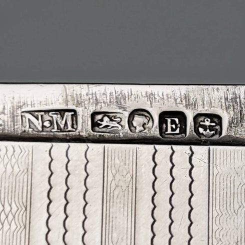 1853年 英国アンティーク 純銀製カードケース 58g Nathaniel Mills