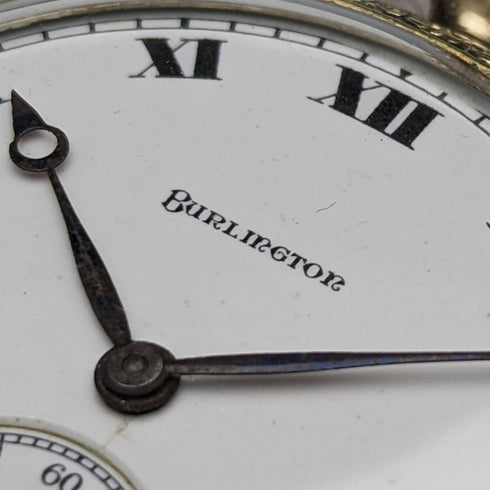 1923 antique Illinois Burlington pocket watch gold plated case 21 jewels working well