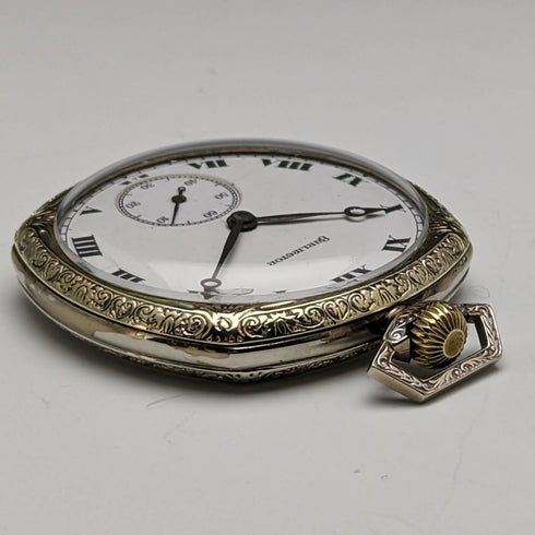 1923 antique Illinois Burlington pocket watch gold plated case 21 jewels working well