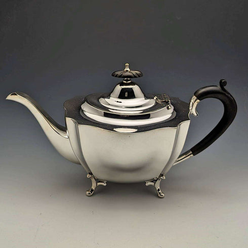 1906年 英国アンティーク シルバープレート製 ティーポット4点セット George Gordon