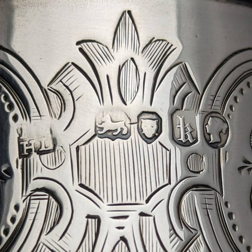 1865 British Antique Sterling Silver Mug 148g HL Lias and Son