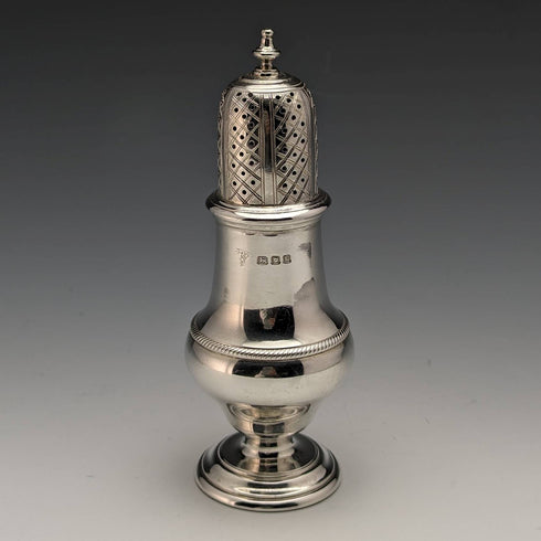 1946 年英國復古純銀辣椒醬調味容器