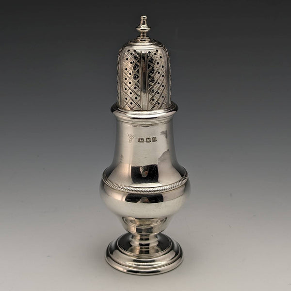 1946 年英國復古純銀辣椒醬調味容器
