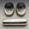 Around 1920 British Antique Sterling Silver Handle Brush Set of 3 Charles Henry Dumenil