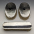 Around 1920 British Antique Sterling Silver Handle Brush Set of 3 Charles Henry Dumenil
