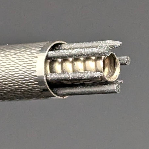 1959年 英国ヴィンテージ ヤード・オ・レッド 純銀製 推進式ペンシル レ革製ペンケース付