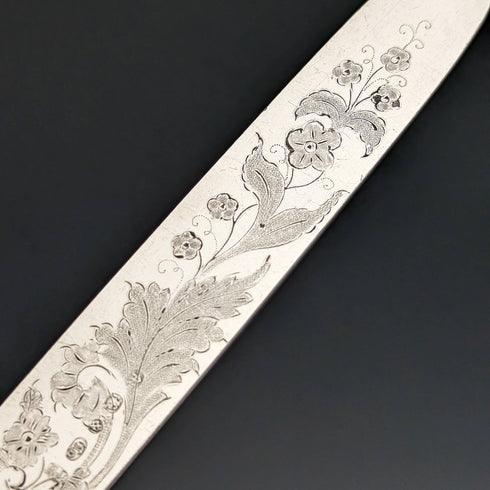 英国アンティーク ソリッドシルバーハンドル カトラリー(ナイフx2 フォークx1) MARTIN HALL