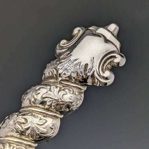 英国アンティーク ソリッドシルバーハンドル カトラリー(ナイフx2 フォークx1) MARTIN HALL