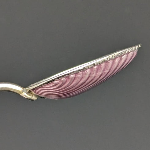 1933 年英國復古純銀小咖啡匙一對,帶琺瑯裝飾