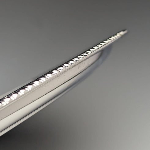 British Vintage Chrome Plate Tray Locomotive Design Diameter 30cm