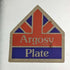 British Vintage Chrome Plate Tray Locomotive Design Diameter 30cm