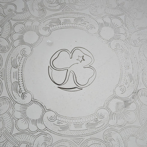 英國復古銀盤畫廊托盤直徑 28cm 紙盒裝