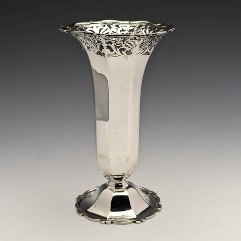 1903年 英国アンティーク 純銀製 花瓶 一輪挿し 81g Goldsmiths & Silversmiths